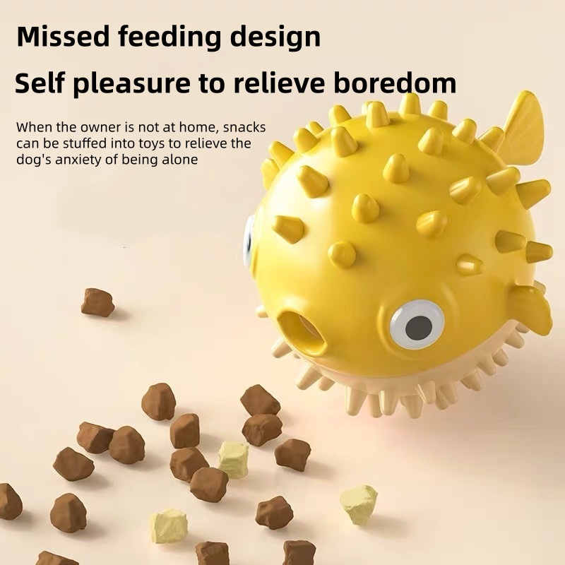 Dog Slow Feeder Puzzle Toy Interactive - Interactive Bouncing Fish Treat Dispenser Dog