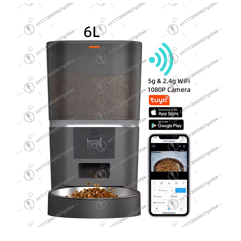 Smart Pet Feeder Camera 1080P Wifi - Smart WiFi Stainless Steel Bowl Automatic