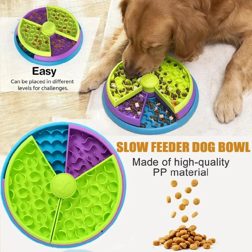 Dog Slow Feeder Puzzle Toy Interactive - Puzzle Slow Feeder Bowl, Interactive Enrichment